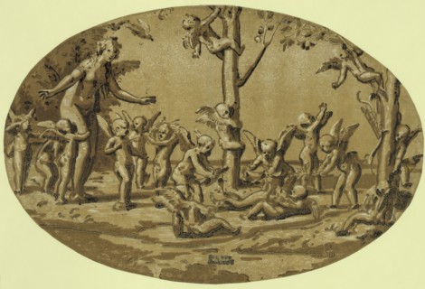 Venus and cupids, between 1515 and 1535, Carpi, Ugo da, 1480-approximately 1532