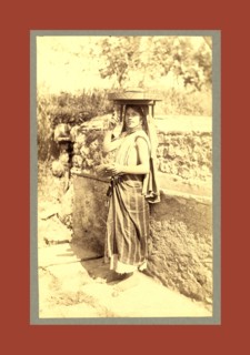 Types Algerians Young girl bread market, Neurdein brothers 1860 1890, the Neurdein photographs of
