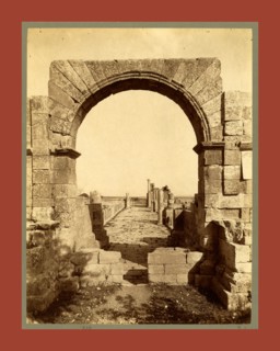 Tebessa Byzantine Basilica, exterior door, Algiers, Neurdein brothers 1860 1890, the Neurdein