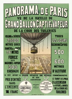 bird's eye view of Paris to advertise balloon ascensions at the 1878 world's fair, France, and the