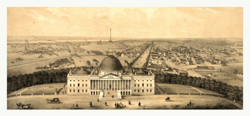 View of Washington, circa 1850 by Robert Pearsall Smith, 1827 1898, US, USA, America