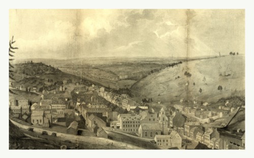 View of Pottsville Taken from Sharp Mountain & respectfully dedicated to the enterprising citizens