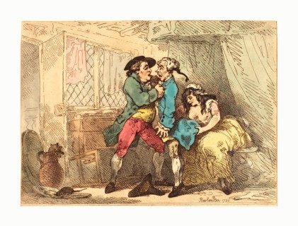 Thomas Rowlandson, British, 1756  1827, A Cully Pillaged, probably 1784 1785, hand colored etching