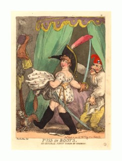 Thomas Rowlandson (British, 1756 - 1827 ), Puss in Boots, or General Junot taken by Surprise,
