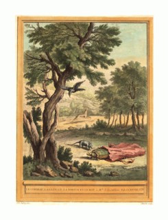 Quentin-Pierre Chedel after Jean-Baptiste Oudry (French, 1705 - 1763 ), Le corbeau, la gazelle, la