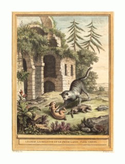 Martin Marvie after Jean-Baptiste Oudry (French, 1713 - 1813 ), Le chat, la balette et le petit