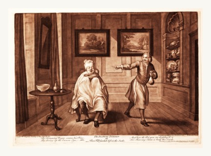 The dextrous trimmer or Pool Pill Garlick left in the suds, R. Houston, fecit., England, Published