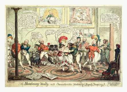 The Hombourg waltz, with characteristic sketches of family dancing, Knahskiurc, fect., London :