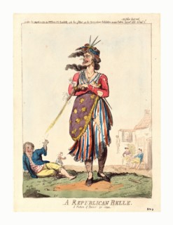 A republican belle, a picture of Paris for 1794, Cruikshank, Isaac, 1756?-1811?, artist, engraving