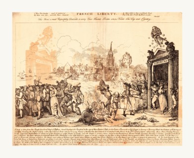 French liberty, Nixon, John, -1818, artist, [1793 July], on the right Liberty is torn from her