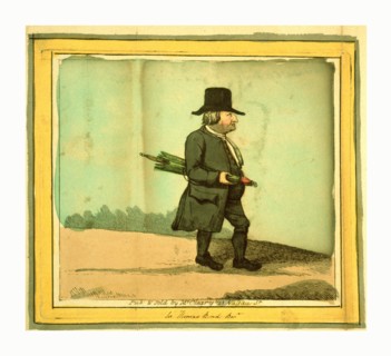 Sir Thomas Bond Bart, engraving 1795?, Sir Thomas Bond, full-length portrait, right profile,