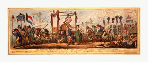 The funeral procession of the rump, Cruikshank, George, 1792-1878, artist, engraving 1819, a satire