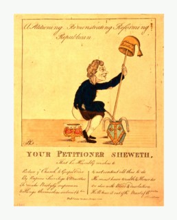A petitioning, remonstrating, reforming, republican, R.S., 1782, a Republican squatting over an