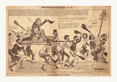 The political drama. No. 61. Old grill among the paddies, en sanguine engraving 1832?, William