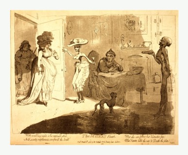 The miser's feast, Gillray, James, 1756-1815, artist, London : by W. Holland, en sanguine engraving