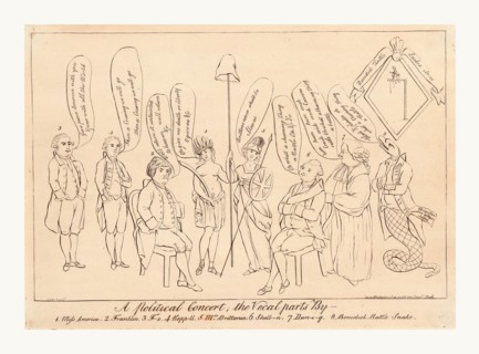 A political concert; the vocal parts by 1. Miss America, 2. Franklin, 3. F--x, 4. Kepp--ll, 5. Mrs.