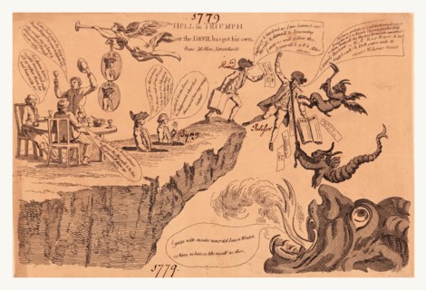 Hell in triumph or The devil has got his own, Peepo Mellico, scratchavit., en sanguine engraving