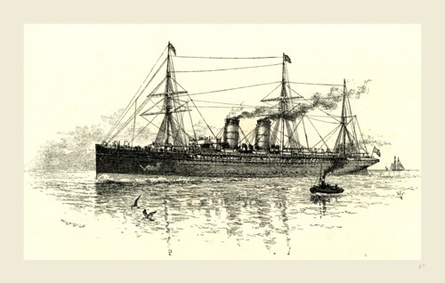 The Cunard Steamship Umbria, USA, 1891