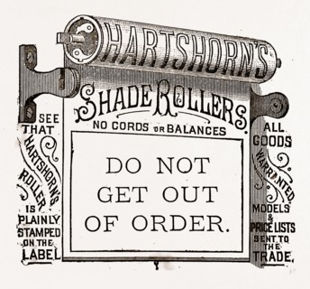 Do not get out of order, 19th century engraving, shade rollers