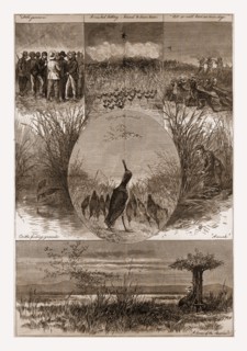 The Snipe drawn by Gaston Fay, 1880, 19th century engraving, USA, America