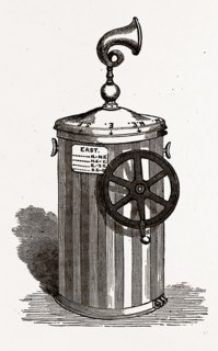 THE BARKER " SAFETY SIGNAL.", 19th century engraving