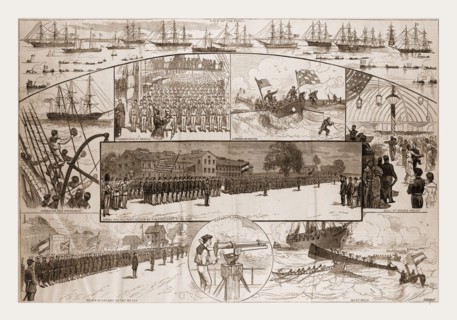 INCIDENTS OF THE NAVAL REVIEW AT FORTRESS MONROE.â€îFROM SKETCHES BY J. 0. DAVIDSON., 1880, 19th