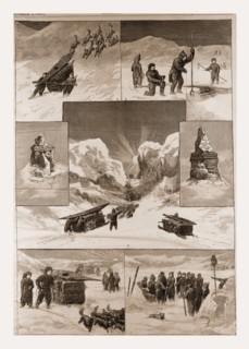 The search for Sir John Franklin, 3. Cenotaph erected by Captain Hall. 4. Lieutenant Irving's