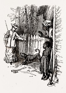 Alabama, agricultural workers, " THE DOG WON'T BITE YOU.", 1880, 19th century engraving, USA,