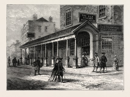 The Chelsea Bun-House, 1810. London, UK, 19th century engraving