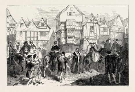 WOLSEY IN CHANCERY LANE. London, UK, 19th century engraving