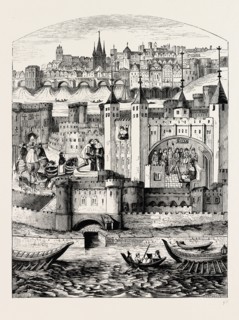 CAPTIVITY OF THE DUKE OF ORLEANS IN THE TOWER. London, UK, 19th century engraving