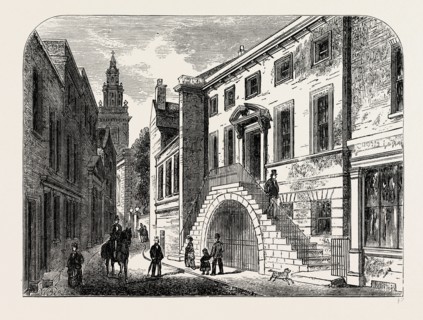 DYERS' HALL. London, UK, 19th century engraving
