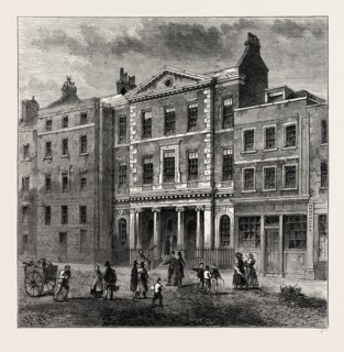 THE OLD COAL EXCHANGE. London, UK, 19th century engraving