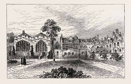 ST. HELEN'S PRIORY, AND LEATHERSELLERS' HALL, view by Malcolm in 1799, London, UK, 19th century