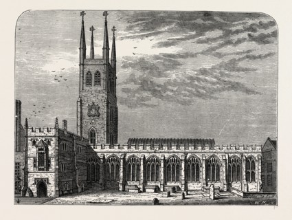 ST. SEPULCHRE'S CHURCH IN 1737. London, UK, 19th century engraving
