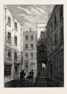 BOSWELL COURT. London, UK, 19th century engraving