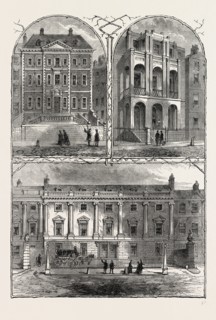 IN LINCOLN'S INN FIELDS. DUKE OF ANCASTER'S HOUSE. London, UK, 19th century engraving