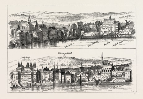 THE STRAND 714.0M THE THAMES, SIXTEENTH CENTURY. London, UK, 19th century engraving