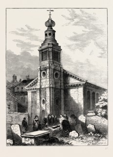 ST. ANNE'S, SOHO, 1840, London, UK, 19th century engraving