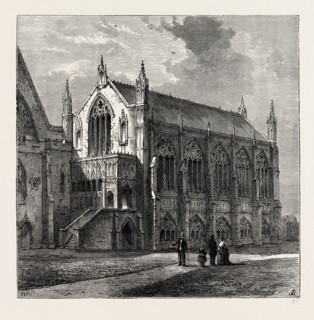 ST. STEPHEN'S CHAPEL, 1830, Westminster, London, UK, 19th century engraving