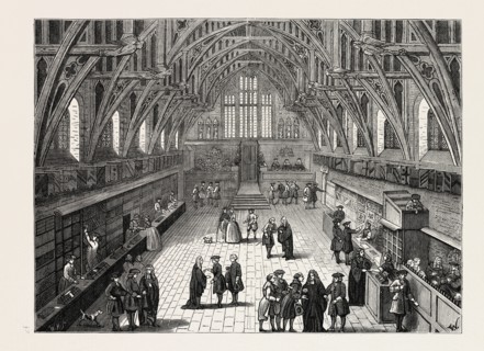 Old westminster Hall 1797, London, UK, 19th century engraving