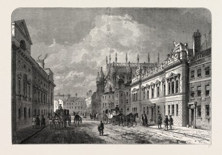 MARGARET STREET, WESTMINSTER. from a sketch made in 1820. London, UK, 19th century engraving