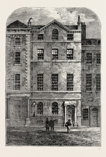 MRS. FITZHERBERT'S HOUSE, 1820. London, UK, 19th century engraving
