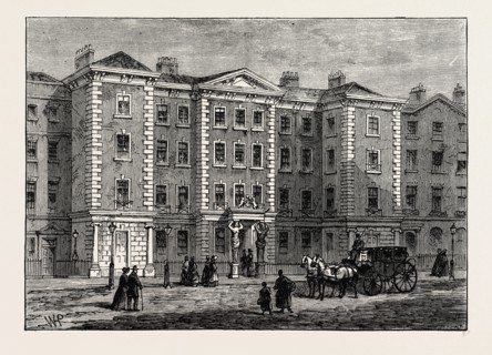 SCHOMBERG HOUSE, 1820. London, UK, 19th century engraving