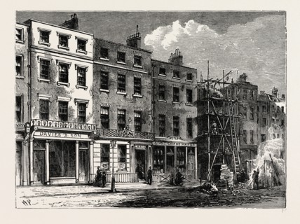 WIGMORE STREET IN 1820. London, UK, 19th century engraving