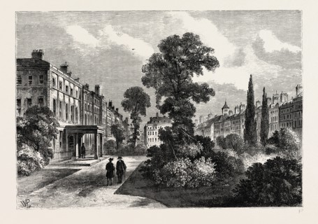 QUEEN SQUARE, 1810, London, UK, 19th century engraving
