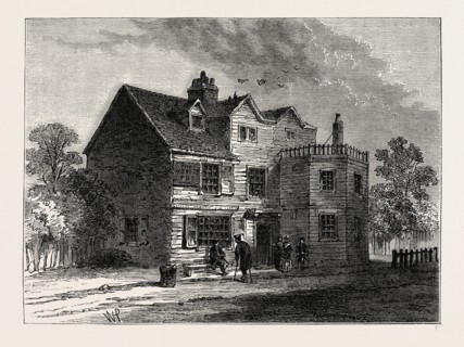 THE "WORLD'S END," IN 1790. London, UK, 19th century engraving
