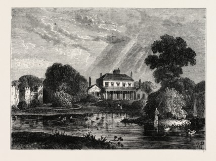 THE PAVILION, HANS PLACE in 1800, IN. London, UK, 19th century engraving