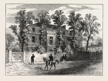 OLD GORE HOUSE, IN 1830. London, UK, 19th century engraving