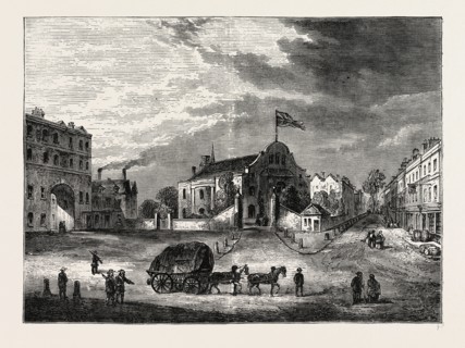 OLD KENSINGTON CHURCH, ABOUT 1750. London, UK, 19th century engraving